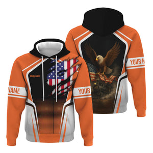 Railspirit Personalized Wheeling And Lake Erie Railroad Hoodie American Eagle Vintage Train Zip Up Hoodie