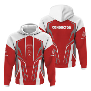 Railspirit Personalized Bangor And Aroostook Railroad Hoodie Futuristic Design with Custom Job Train Zip Up Hoodie