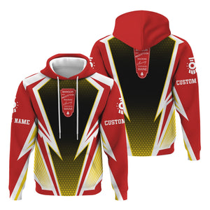 Railspirit Personalized Bangor And Aroostook Railroad Hoodie Lightning Graphic Style Zip Up Hoodie Gift Idea For Train Lover