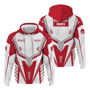 Railspirit Personalized Green Bay & Western Railroad Hoodie Workwear-Inspired with Custom Position Train Zip Up Hoodie