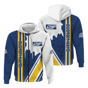 Railspirit Personalized Duluth, Winnipeg and Pacific Railway Hoodie All Over Printed Unisex Zip Up Hoodie