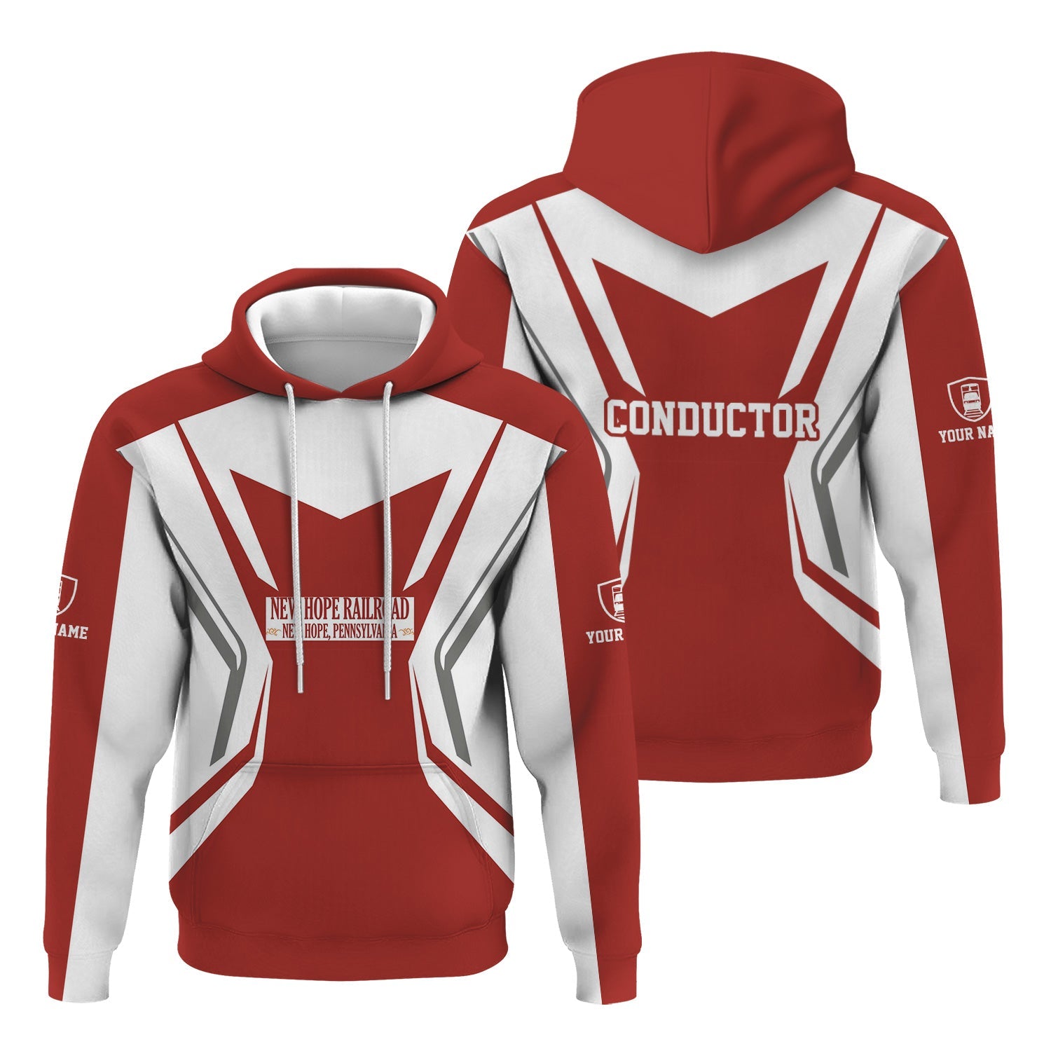 Railspirit Personalized New Hope Railroad Hoodie Unique Style with Custom Job Train Zip Up Hoodie