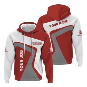 Railspirit Personalized New Hope Railroad Hoodie Unique Design with Custom Job Position Train Zip Up Hoodie