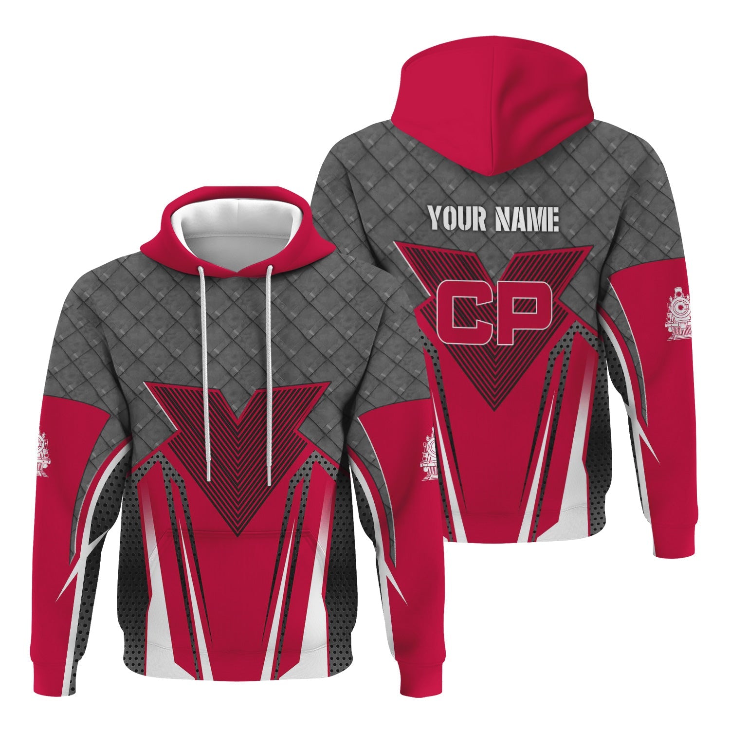 Railspirit Personalized Canadian Pacific Railroad Hoodie Rugged Steel Vibes Train Zip Up Hoodie All Over Print