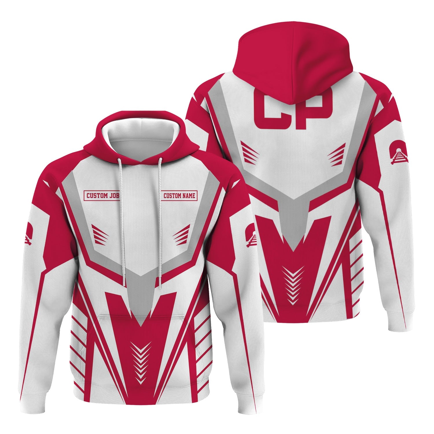 Railspirit Personalized Canadian Pacific Railroad Hoodie Workwear-Inspired with Custom Position Train Zip Up Hoodie