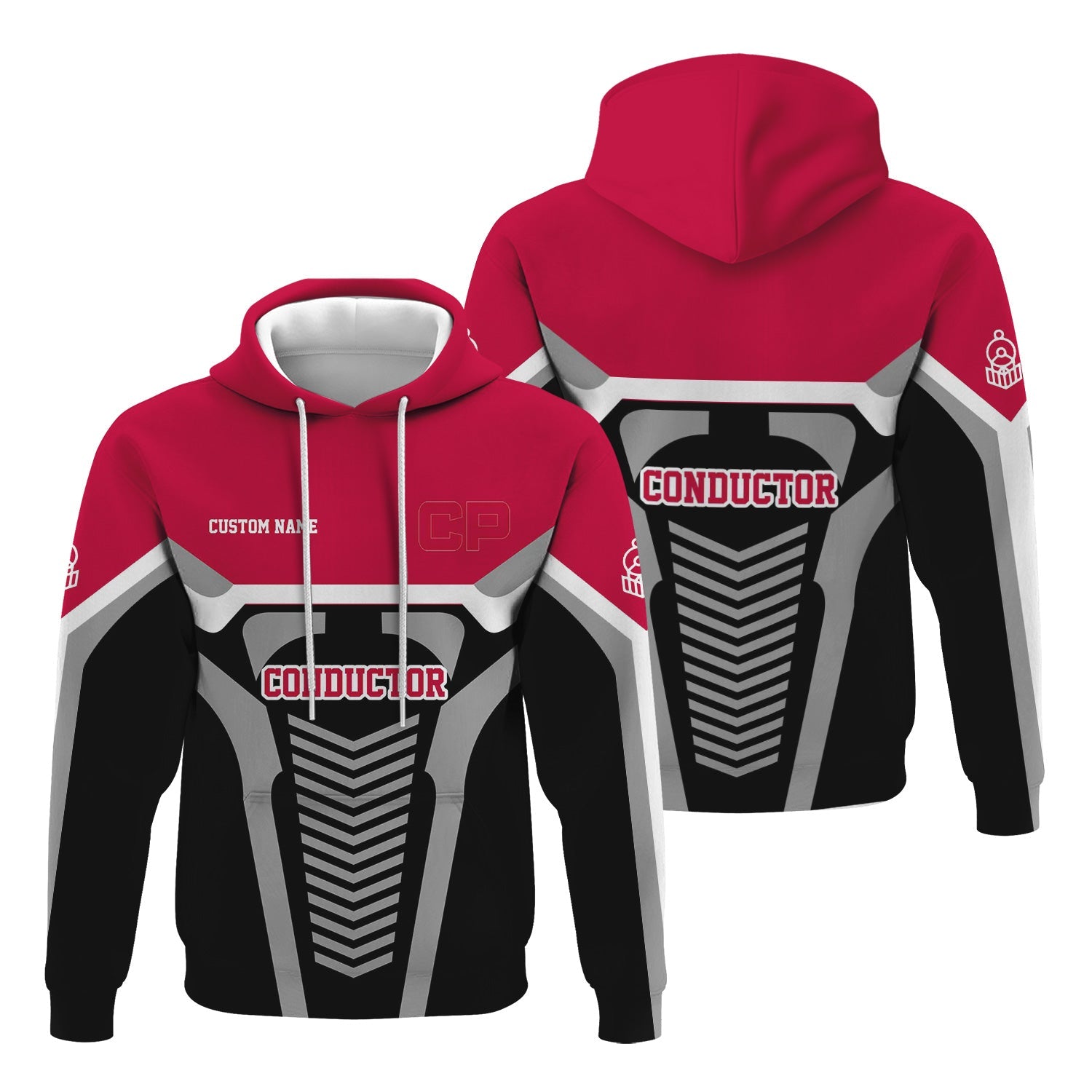 Railspirit Personalized Canadian Pacific Railroad Hoodie Track-Inspired with Custom Job Position Train Zip Up Hoodie