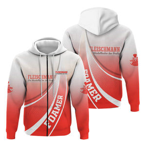 Railspirit Personalized Fleischmann And Western Railroad Hoodie Railway-Themed Style Zip Up Hoodie Gift Idea For Trainspotter