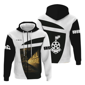 Railspirit Personalized Norfolk Southern Railway Hoodie All Aboard Steam Train Movie Projector Style Zip Up Hoodie