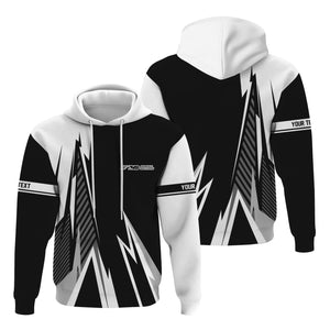 Railspirit Personalized Norfolk Southern Railway Hoodie Lightning-Inspired Railway Style Zip Up Hoodie For Train Lovers