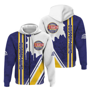 Railspirit Personalized Chicago, Burlington and Quincy Railroad Hoodie All Over Printed Unisex Zip Up Hoodie