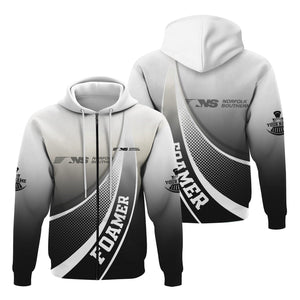 Railspirit Personalized Norfolk Southern Railway Hoodie Railway-Themed Style Zip Up Hoodie Gift Idea For Trainspotter