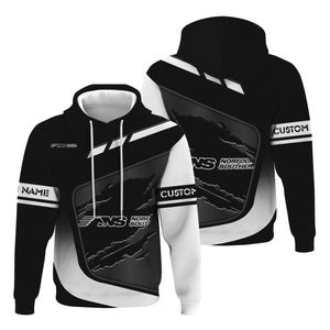 Railspirit Personalized Norfolk Southern Railway Hoodie Ripped Texture Style Train Zip Up Hoodie For Railroad Fanatic