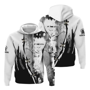 Railspirit Personalized Norfolk Southern Railway Hoodie Retro Stitches Design with Custom Position Train Zip Up Hoodie