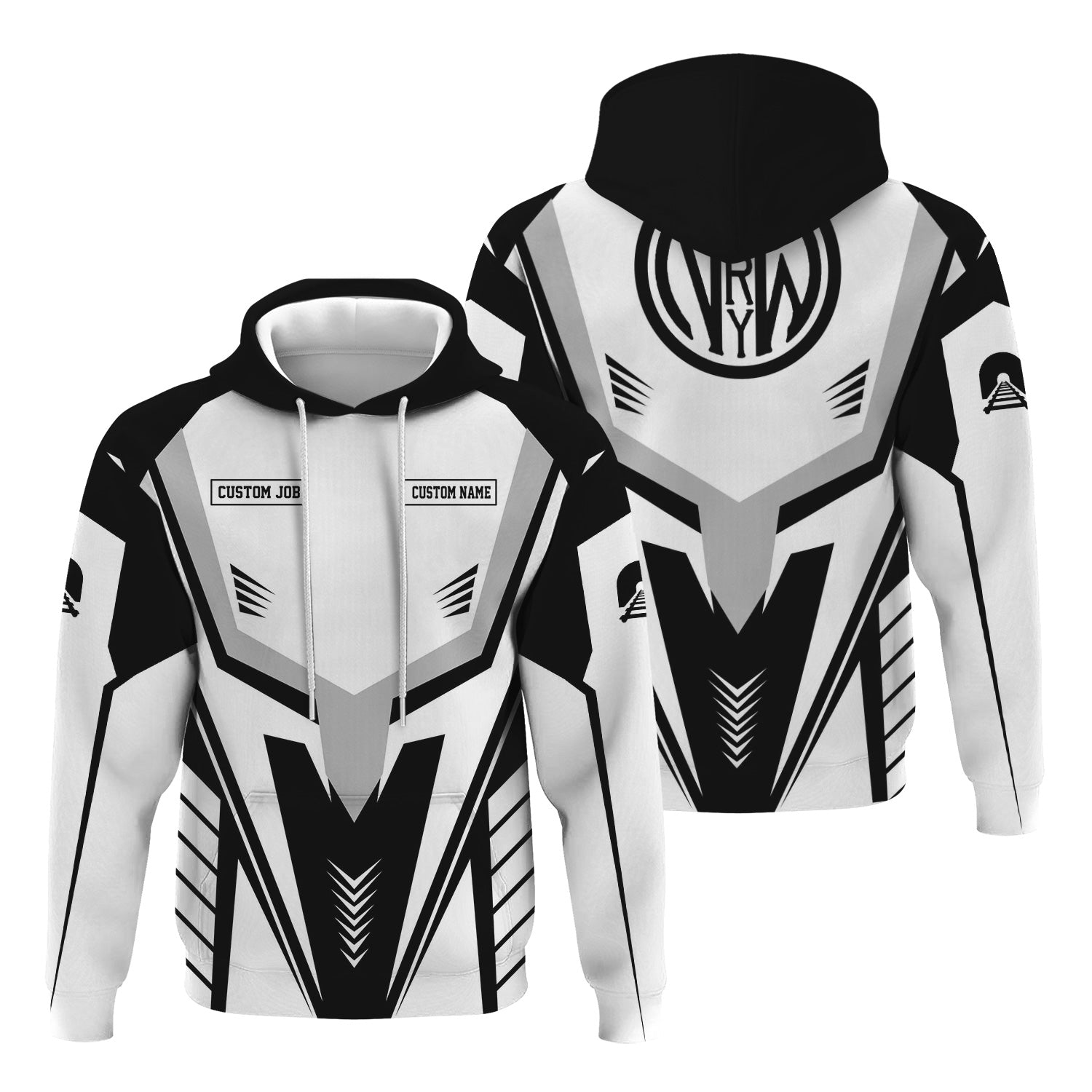 Railspirit Personalized Norfolk and Western Railway Hoodie Workwear-Inspired with Custom Position N&W Train Zip Up Hoodie