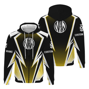 Railspirit Personalized Norfolk and Western Railway Hoodie Lightning Graphic Style N&W Zip Up Hoodie Gift Idea For Train Lover