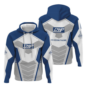 Railspirit Personalized Duluth, Winnipeg and Pacific Railway Hoodie Engine-Inspired Style Train Zip Up Hoodie for Railroad Fanatic