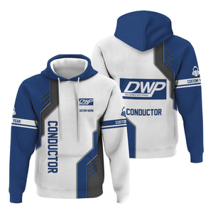 Railspirit Personalized Duluth, Winnipeg and Pacific Railway Hoodie Unique Railway Style with Custom Job Train Zip Up Hoodie