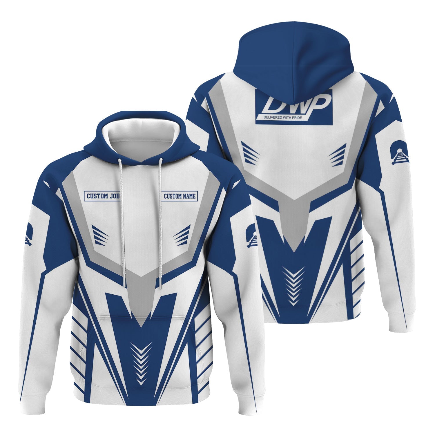 Railspirit Personalized Duluth, Winnipeg and Pacific Railway Hoodie Workwear-Inspired with Custom Position Train Zip Up Hoodie