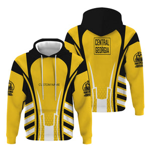 Railspirit Personalized Central of Georgia Railway Hoodie Striped Railroad Style Train Zip Up Hoodie All Over Print