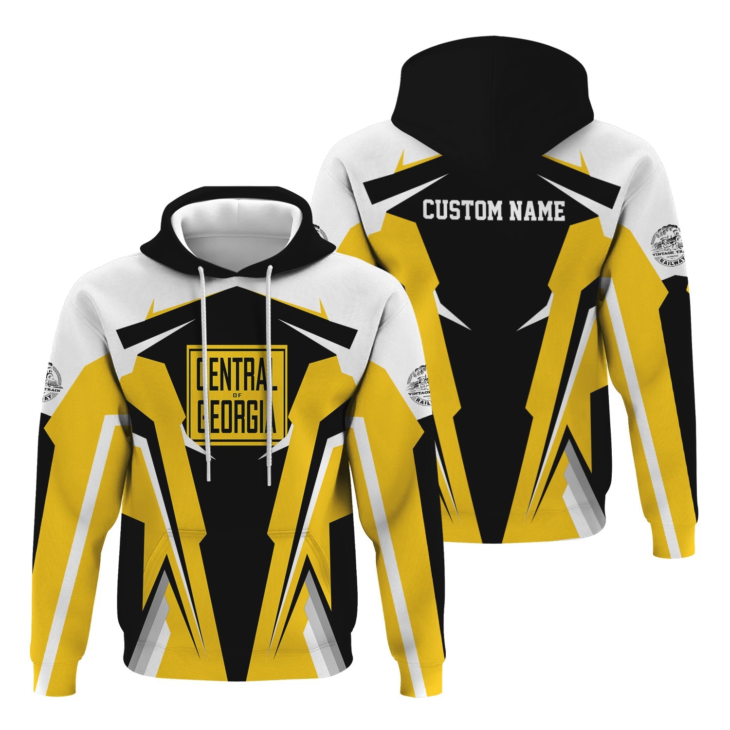 Railspirit Personalized Central of Georgia Railway Hoodie Strong Line Style Train Hoodie Gift Idea For Train Lover