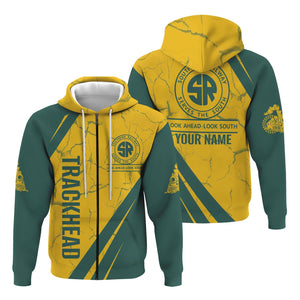 Railspirit Personalized Southern Railway U.S Hoodie Crackle Texture Style SOU Train Zip Up Hoodie For Trackhead