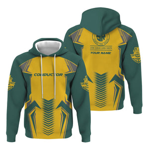 Railspirit Personalized Southern Railway U.S Hoodie Standout Style with Custom Position SOU Train Zip Up Hoodie