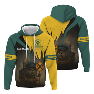 Railspirit Personalized Southern Railway U.S Hoodie Angry Train SOU Hoodie Gift Idea For Train Lover