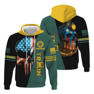 Railspirit Personalized Southern Railway U.S Hoodie Train Skull American Flag SOU Zip Up Hoodie All Over Print
