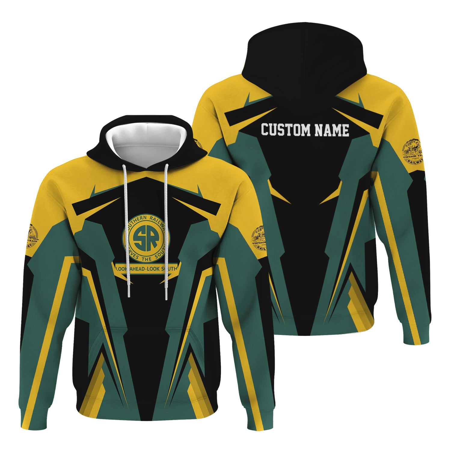 Railspirit Personalized Southern Railway U.S Hoodie Strong Line Style SOU Train Hoodie Gift Idea For Train Lover