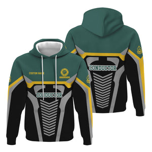 Railspirit Personalized Southern Railway U.S Hoodie Track-Inspired with Custom Job Position SOU Train Zip Up Hoodie