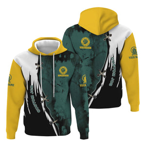 Railspirit Personalized Southern Railway U.S Hoodie Retro Stitches Design with Custom Position SOU Train Zip Up Hoodie