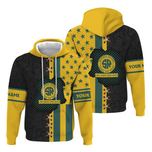 Railspirit Personalized Southern Railway U.S Hoodie American Flag with Crack Effect SOU Train Zip Up Hoodie