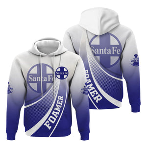 Railspirit Personalized Santa Fe Railway Hoodie Railway-Themed Style Atchison, Topeka and Santa Fe Railway Zip Up Hoodie Gift Idea For Trainspotter