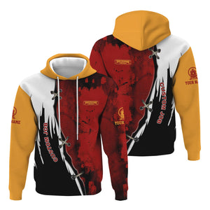 Railspirit Personalized Chicago South Shore and South Bend Railroad Hoodie Retro Stitches Design with Custom Position Train Zip Up Hoodie