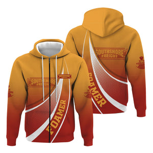 Railspirit Personalized Chicago South Shore and South Bend Railroad Hoodie Railway-Themed Style Zip Up Hoodie Gift Idea For Trainspotter