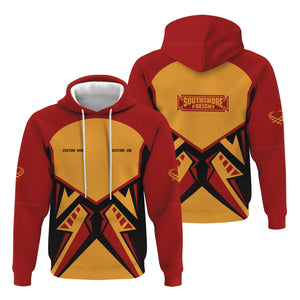 Railspirit Personalized Chicago South Shore and South Bend Railroad Hoodie Vibriant Style with Custom Position Train Zip Up Hoodie