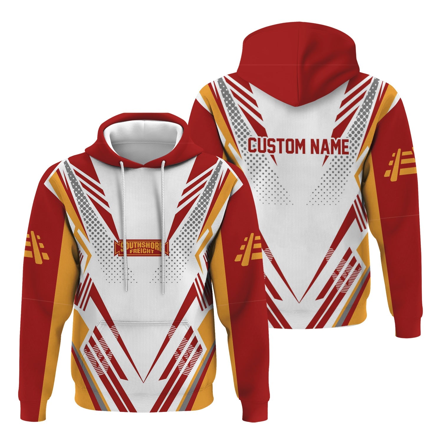 Railspirit Personalized Chicago South Shore and South Bend Railroad Hoodie Railroad Tribute Design Train Zip Up Hoodie for Train Lovers