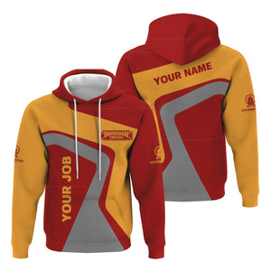 Railspirit Personalized Chicago South Shore and South Bend Railroad Hoodie Unique Design with Custom Job Position Train Zip Up Hoodie