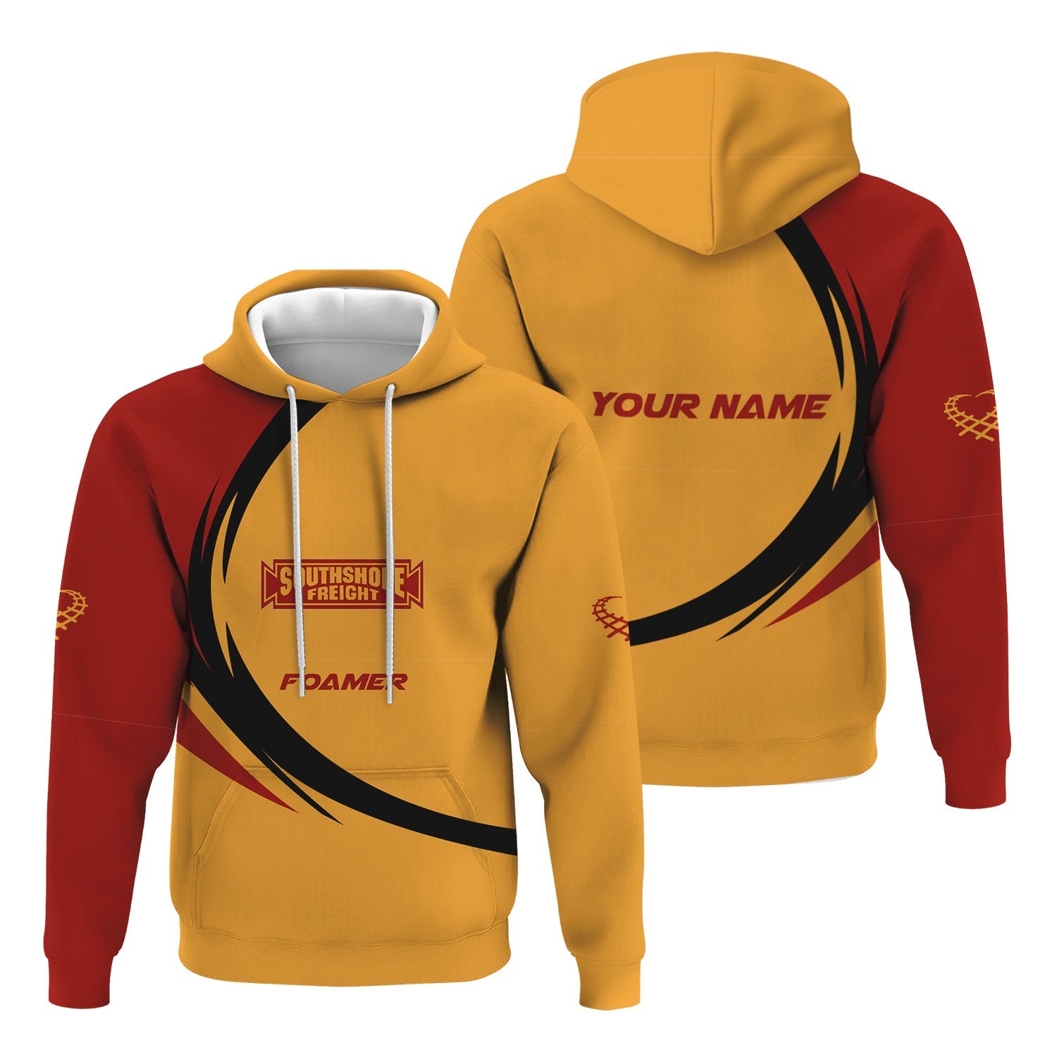 Railspirit Personalized Chicago South Shore and South Bend Railroad Hoodie Unique Graphic Style Zip Up Hoodie For Train Enthusiasts