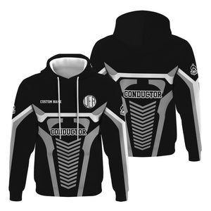 Railspirit Personalized Union Electric Railway Hoodie Track-Inspired with Custom Job Position Train Zip Up Hoodie