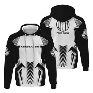 Railspirit Personalized Union Electric Railway Hoodie Standout Style with Custom Position Train Zip Up Hoodie