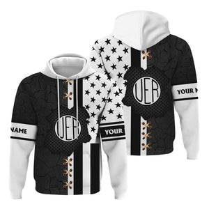 Railspirit Personalized Union Electric Railway Hoodie American Flag with Crack Effect Train Zip Up Hoodie