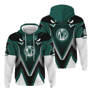 Railspirit Personalized Great Western Railway Hoodie Vibrant Graphic Pattern Zip Up Hoodie For Train Enthusiasts