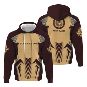 Railspirit Personalized London, Midland and Scottish Railway Hoodie Standout Style with Custom Position Train Zip Up Hoodie