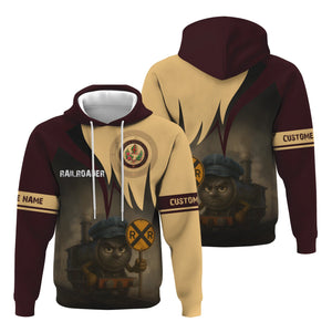 Railspirit Personalized London, Midland and Scottish Railway Hoodie Angry Train Hoodie Gift Idea For Train Lover