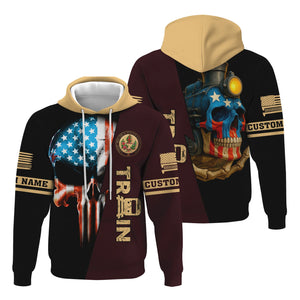 Railspirit Personalized London, Midland and Scottish Railway Hoodie Train Skull American Flag Zip Up Hoodie All Over Print