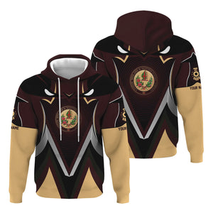 Railspirit Personalized London, Midland and Scottish Railway Hoodie Vibrant Graphic Pattern Zip Up Hoodie For Train Enthusiasts