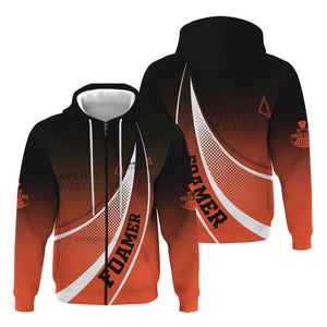 Railspirit Personalized Avanti West Coast Hoodie Railway-Themed Style Zip Up Hoodie Gift Idea For Trainspotter
