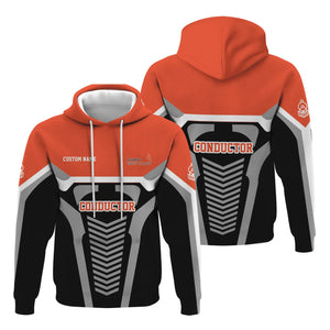 Railspirit Personalized Avanti West Coast Hoodie Track-Inspired with Custom Job Position Train Zip Up Hoodie