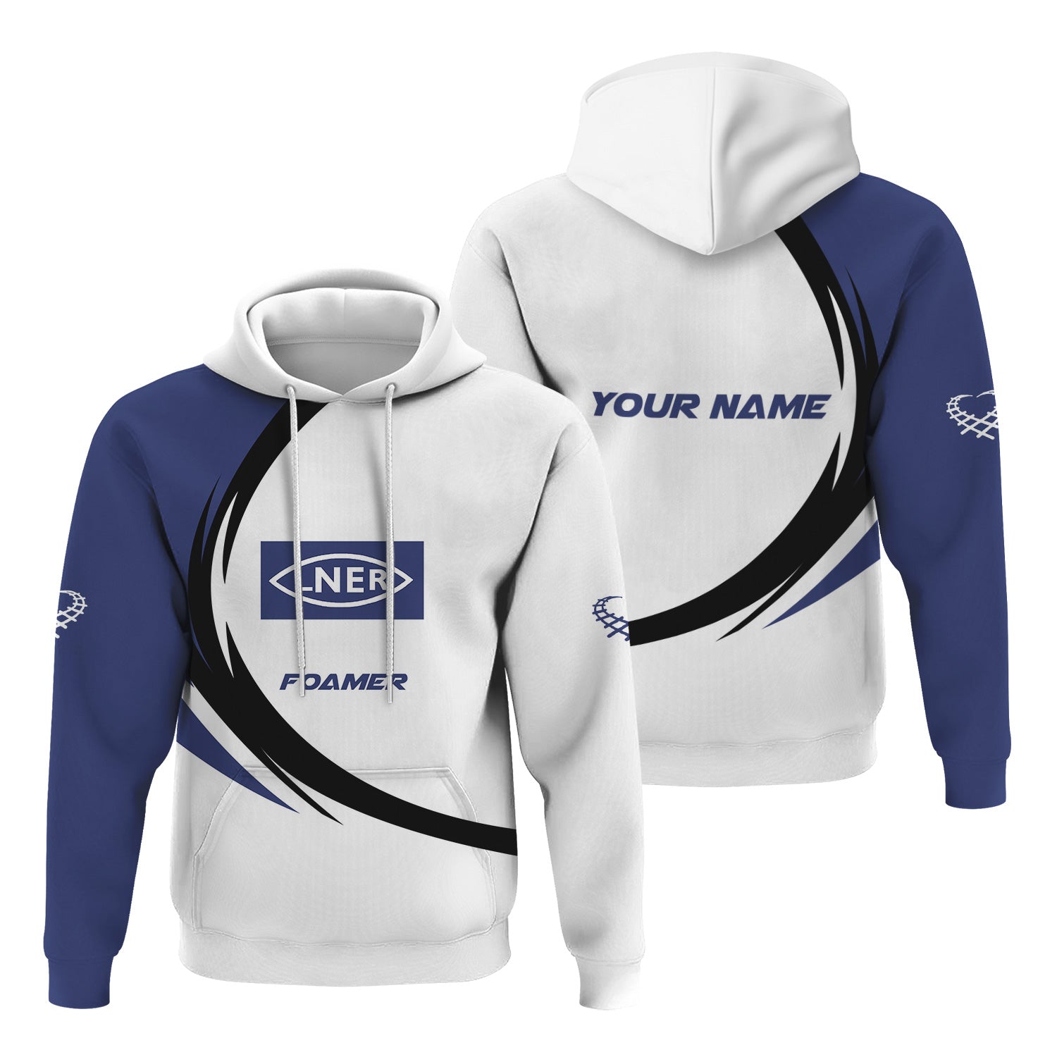 Railspirit Personalized London and North Eastern Railway Hoodie Unique Graphic Style Zip Up Hoodie For Train Enthusiasts